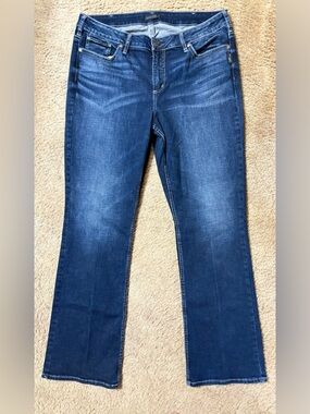 Silver Jeans Co Avery Slim Boot Jeans Size 16, 33 Length Medium Wash Stretch Den